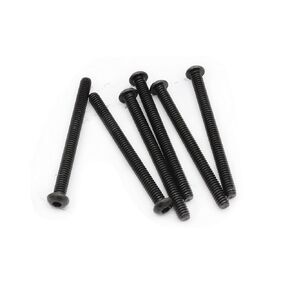 LBY 12pcs (1/4-20 × 3'') Socket Head Cap Screws, Hex Socket Button Head Cap Nuts, 10.9 Grade Alloy Steel (Black)