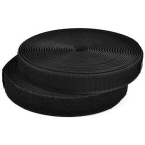 Kipokalor 2 inch 10Yards Black Sew on Hook and Loop Sew On Fasteners, for Home, Office, Tents, School,DIY Gift. (10 Yards, 2inch)