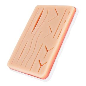 Suture Practice pad Kit for Suture Training, Large 5x7" Inch Stimulation Skin Silicone Suture Wounds Stitching Pad with Skid Base,