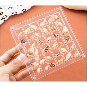 صندوق عرض الصدف المغناطيسي الأكريليكي 36 شبكة صندوق تخزين الصدف لخرز الماس الصدف ميزة صندوق عرض الصدف المغناطيسي الأكريليكي لتخزين الصدف الشفاف in Kuwait