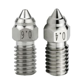 2-Pack Upgrade Ender 3 V3 SE Plated Copper Spider Hotend High Speed Nozzle Non-Stick High Temperature Compatible with Creality Ender 7 / Ender 5 S1 3D Printer (1x0.4+1x0.6mm)