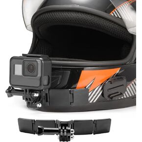 Lupholue Motorcycle Helmet Chin Mount Kits with Adhesive Curved Pads Compatible with GoPro Hero 12, 11, 10, 9, 8, 7, (2018), 6 5, Hero Black, Session, Xiaomi Yi, SJCAM, Campark & Other Action Camera