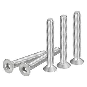 M6-1 x 25mm Flat Head Socket Cap Screws, 30 Pack 304 Stainless Steel Hex Socket Flat Head Screws, Full Thread, Countersunk Bolts
