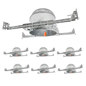 6 Pack 6 Inch Recessed Lighting Housing, 2024 Version IC Rated & Air Tight Can Light Housing New Construction, Recessed Retrofit Downlight Housing, TP24 Connector, ETL Listed