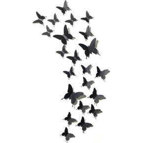 Glitter 3D Butterfly Wall Stickers-Light Green Butterfly Stickers Wall Stickers Wall murals Sticker Decoration for Kids.