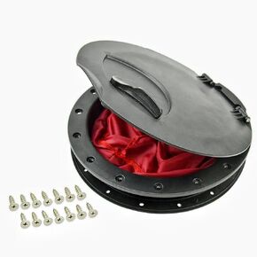 6/8/9 Inch Round Hatch Cover Deck Plate ABS Accessories Hatch Cover with Red Waterproof Bag for Kayak Boat Fishing Rigging (9inch)