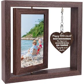 Happy Retirement Gifts Picture Frame, Retirement Appreciation Gifts for Women Men, Coworker Leaving Gifts Farewell Gifts Goodbye Going Away Gifts for Retired Friends Doctor Nurse Teacher Boss