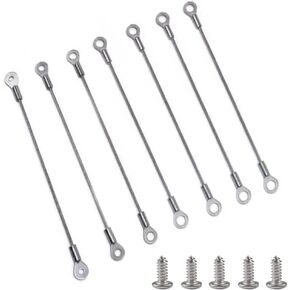 10pcs Cabinet Door Restraint,Cupboard Door Protector Hinge Limiter, Door Hinge Limiter Stainless Steel Restraint Cable (6 Inch)