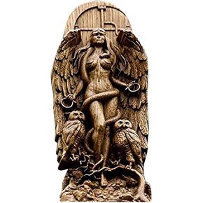 Goddess Statue Lilith Statue, Decorative Goddess Statues Gaia/Hecate/Lilith Goddess Statues Nature Resin Figurine for Home Garden Art Decor, Landscape Ornaments Goddess Sculptures (A)