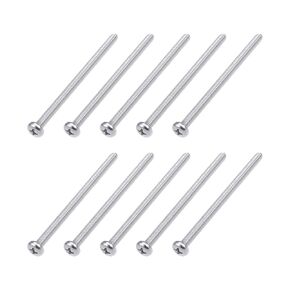 METALLIXITY Machine Screws (M4x75mm) 10Pcs, Phillips Cross Pan Bolts 304 Stainless Steel - for Furniture Installation, Mechanical Fasteners, Office Equipment