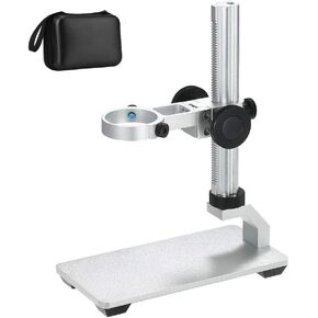Bysameyee Aluminum Alloy Stand for USB Digital Microscope Camera, Universal Adjustable Microscope Metal Stand Base Support Holder Bracket for Max 1.4 Inch in Diameter LCD Screen Microscope Endoscope