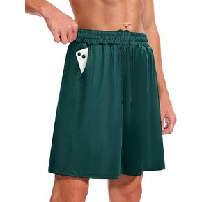 شورت رياضي رياضي للرجال - شورت كرة سلة أسود كاجوال سريع الجفاف مع جيوب للجري والتمارين الرياضية in Kuwait