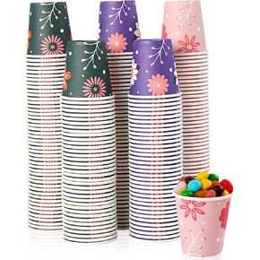 600 Pack 3 oz Paper Cups, Disposable Paper Bathroom Cups, Mouthwash Cups, Hot/Cold Drinking Cups for Party, Picnic,Travel and Events