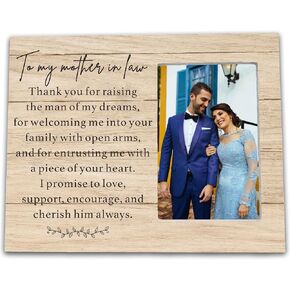 Mother of the Groom Gift from Bride, Wedding Gifts to My Mother in Law Frames on My Wedding Day Picture Frame Gift - Thanks for Raising the Man of My Dreams