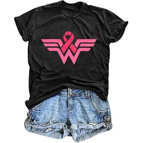 Breast Cancer Awareness Shirts Women Pink Ribbon Tshirts Spread The Hope Graphic Tee Inspirational Tops