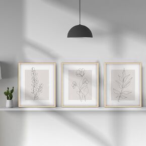 W.O.W.A - Matisse Wall Art Prints, Sage Green Abstract Wall Art for Aesthetic Home Decor (11"x14", UNFRAMED)