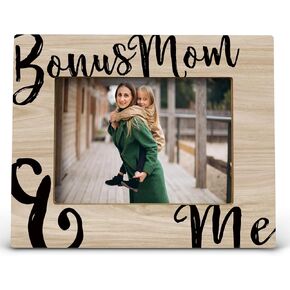 FONDCANYON Bonus Mom Picture Frame - Mom Frame, Bonus Mom Gifts, Mother Daughter Picture Frames, Mothers Day Picture Frames, Mothers Day Gifts for Bonus Mom, Mom And Me Photo Frame(5x7 Inch Photo)