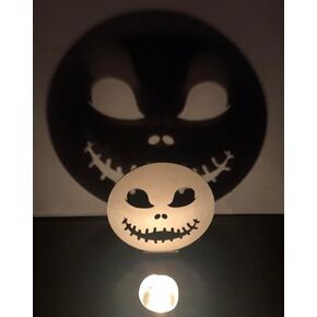 Halloween Candles Holder Halloween Decorations Spooky Face Black Tealight Candle Holders with Shadow Vintage Scary Candle Stands Table Decor