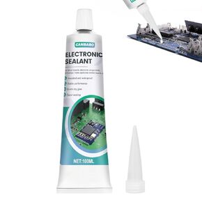 Ganbaro® Electronic Silicone Adhesive Sealant 3.4 oz Transparent Insulating Sealant Strong Fluidity, Waterproof Fast Dry for Circuit Boards, LED Lamps, Appliance Control Boards,100 ml