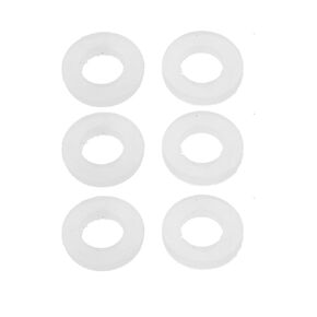 uxcell Silicone Flat Washers 19mm OD 10mm ID 3mm Thickness Sealing Gasket for Faucet Pipe Water Hose, White, Pack of 6