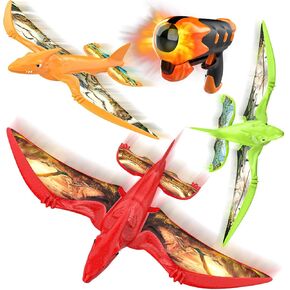 3 Pack Airplane Launcher Toy, 12.6" Foam Glider Led Plane, 2 Flight Mode Catapult Plane for Kids Outdoor Sport Flying Toys Gifts for 3 4 5 6 7 8 9 10 12 Year Old Boys Girls