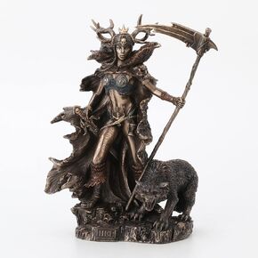 Veronese Design 10.4 Inch Hel Norse Goddess of Underworld Antique Bronze Sculpture