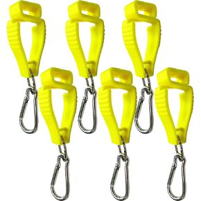 6PCS Glove Clip Holder Safety Work Gloves Clip for Belt, Metal Glove Keeper Loop Glove Grabber Clip Holder(Black)