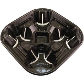 New And Improved, Eco-friendly, Reusable Drink Carrier BevTray. Use with or without a BevBag. Make sure cups are completely seated in pockets. Great for Uber Eats; DoorDash; Grubhub. Made in U.S.A. in Saudi Arabia