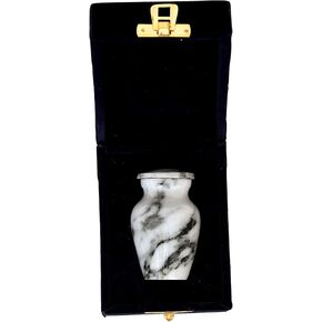 HLC URNS Keepsake Urn – Lovely Elegant Small Keepsake Qnty 1 - Keepsake Urn for Human Ashes with 1 Velvet Box Bag-Mini Keepsake Urn - Affordable Keepsake Urn (3 cu.in)