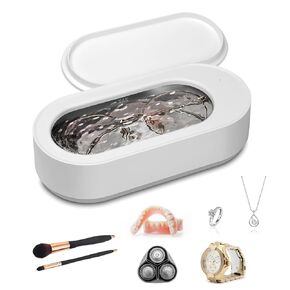 Jewelry Cleaner, 48KHz Ultrasonic Jewelry Cleaner with 304 Stainless Steel Tank, Eyeglass Cleaner with One-touch Operation, Jewelry Cleaner for All Jewelry, Dentures, Eyeglasses & More!