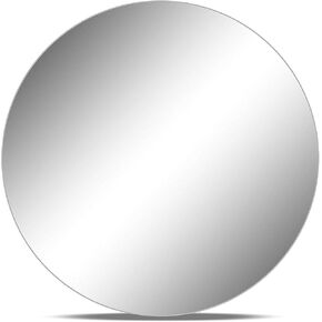 WGV Large Round Mirror Plate 14" Diameter, 4.5 mm Thickness, Frameless Sanded Edges, Quality Thick Tray, Home Event Party Wedding Table Centerpiece Wall Decor, 1 Piece