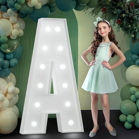 Marquee Letters 4 Feet Tall, Large Light Up Letters A, Light Up Letters 4 Feet Tall for Marry Me Wedding Event Bridal Shower Baby Shower Graduation Anniversary Party Decor in Saudi Arabia