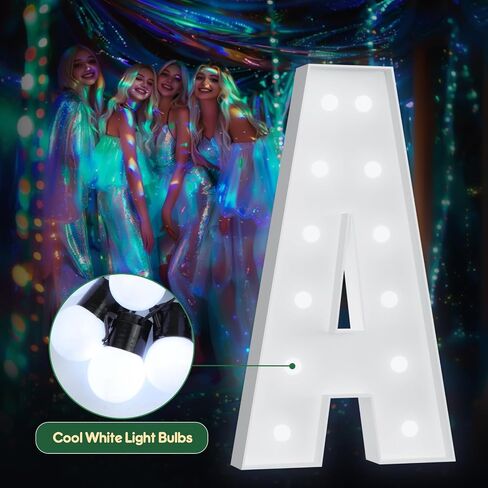 Marquee Letters 4 Feet Tall, Large Light Up Letters A, Light Up Letters 4 Feet Tall for Marry Me Wedding Event Bridal Shower Baby Shower Graduation Anniversary Party Decor in Saudi Arabia