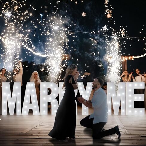 Marquee Letters 4 Feet Tall, Large Light Up Letters A, Light Up Letters 4 Feet Tall for Marry Me Wedding Event Bridal Shower Baby Shower Graduation Anniversary Party Decor in Saudi Arabia