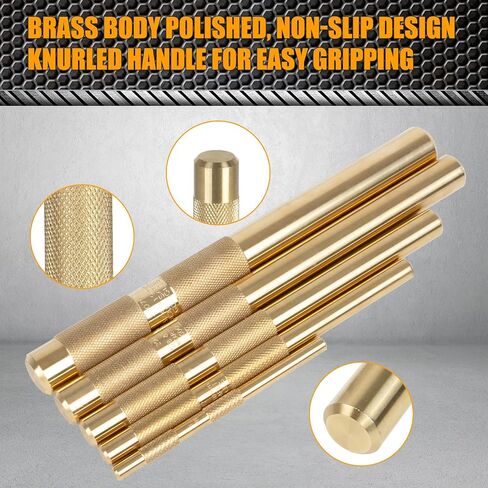 RANSOTO Brass Drift Punch Tool Set with 1/4 Inch 3/8 Inch 1/2 Inch 5/8 Inch 3/4 Inch Brass Punch 5 Piece Replace 67003-MAI 045256670034 in Saudi Arabia