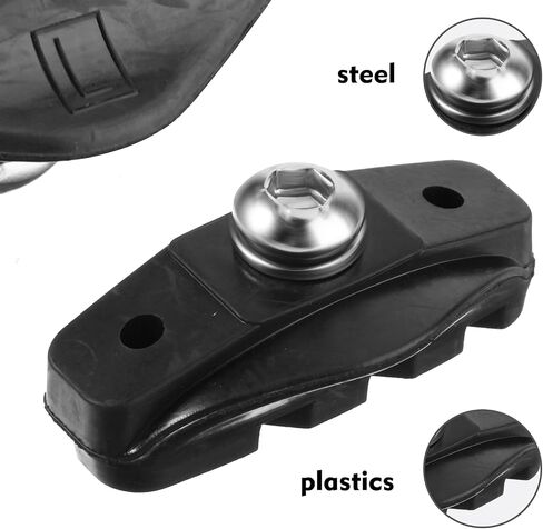 Sibba 2 Pairs Road Brake Pads with Installation Tool Caliper Brake Blocks Professional Caliper Brake Parts Road Bicycle Components Replacement No Noise Skid Universal V-Brake Blocks Sets of 50mm in Saudi Arabia