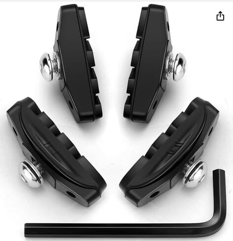 Sibba 2 Pairs Road Brake Pads with Installation Tool Caliper Brake Blocks Professional Caliper Brake Parts Road Bicycle Components Replacement No Noise Skid Universal V-Brake Blocks Sets of 50mm in Saudi Arabia
