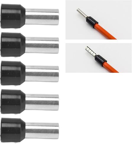 WALFRONT 50Pcs Insulated Ferrule Tube Crimp Terminals EU Cord End Connectors Wire Connector 25 mm² 4 AWG E25?16 in Saudi Arabia