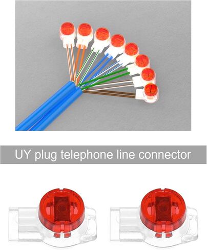 ECSiNG 50PCS UY Connectors K3 Telephone Cable Connectors Waterproof Gel-Filled UY Butt Splice Connectors Jelly Crimp Connectors for Data Cable Phone Wire Joints in Saudi Arabia