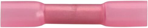 Butt Splice Connector Heat Shrinkable Insulated, BHT1.25, 0.5-1.5mm² (22-16 AWG), Electrical Cable Crimp Tube Sleeving Wrap, Red, 50 Pack in Saudi Arabia