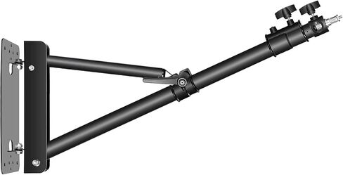 Neewer Wall Mounting Triangle Boom Arm for Ring Light, Monolight, Softbox, Reflector, Umbrella, and Photography Strobe Light, Support 180 Degree Rotation, Max Length 4.3 feet/130cm (Black) in Saudi Arabia