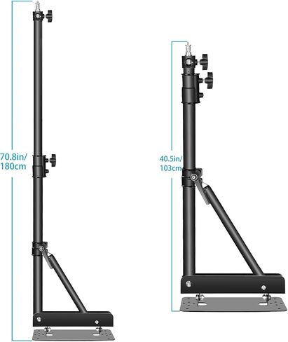 Neewer Wall Mounting Triangle Boom Arm for Ring Light, Monolight, Softbox, Reflector, Umbrella, and Photography Strobe Light, Support 180 Degree Rotation, Max Length 4.3 feet/130cm (Black) in Saudi Arabia