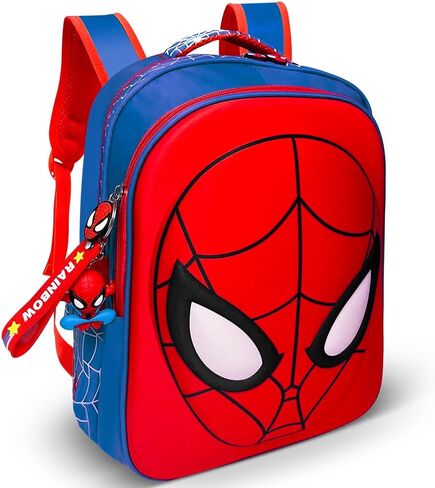 Superhero Kids Backpack, 15" Toddler Backpack for Girls and Boys 3-8, 3D Cartoon Backpack for Preschool to Elementary School, Travel and Play with Shoulder Straps in Saudi Arabia
