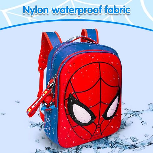 Superhero Kids Backpack, 15" Toddler Backpack for Girls and Boys 3-8, 3D Cartoon Backpack for Preschool to Elementary School, Travel and Play with Shoulder Straps in Saudi Arabia