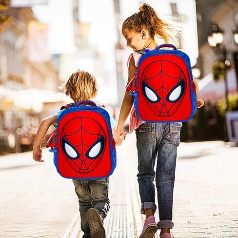 Superhero Kids Backpack, 15" Toddler Backpack for Girls and Boys 3-8, 3D Cartoon Backpack for Preschool to Elementary School, Travel and Play with Shoulder Straps in Saudi Arabia