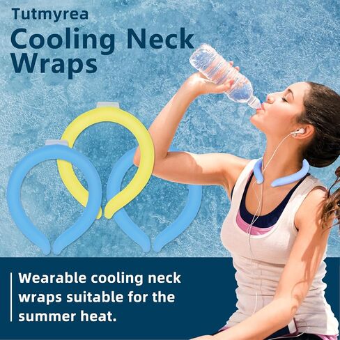 Neck Cooling Tube Wearable Cooling Neck Wrap, Quick Cooling Without Frostbite, Reusable Neck Cooler Suitable for Outdoor Indoor, Relief for Hot Flashes and Summer in Saudi Arabia