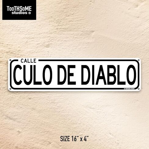 Callejon De Los Borrachos Funny Mexican Spanish Humor 16" x 4" Street Sign CDMX Calle Mexico City Home Bar Latino Humor Wall Decor (LosBorrachosStreet) in Kuwait