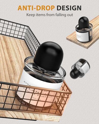 Tatub Floating Shelves with Metal Mesh Edge, Durable Bathroom Shelves for Wall Storage, Wood Wall Mounted Shelves for Living Room, Bedroom, Kitchen and Home Office, Set of 2 (Carbonized Black) in Kuwait