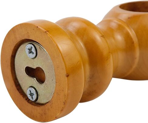 Crapyt 2 PCS Wood Curtain Rod Bracket Curtain Rod Holders Wooden for Living Room, Bedroom, Dining Room 1.97"×4.53" Log Color Curtain Rod Bracket in Saudi Arabia