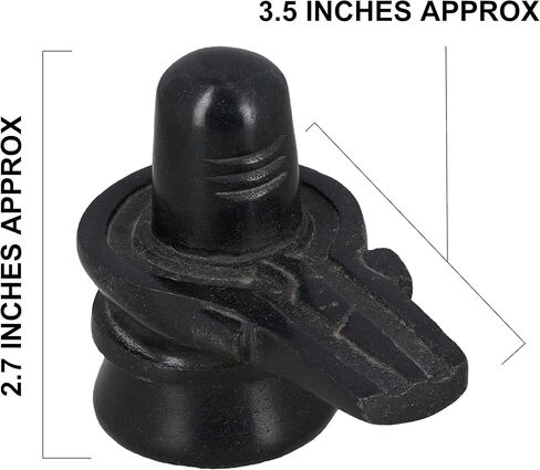 IS4A رخام شيفا لينغام شيف لينج ايدول مورتي شيفلينج (أسود، صغير) in Kuwait